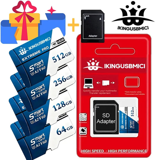 microSD Memory Card, 4GB–512GB Options & Adapter Selection