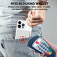 TOYFID Magnetic Aluminum Pop-Up Card Wallet with Adjustable Stand