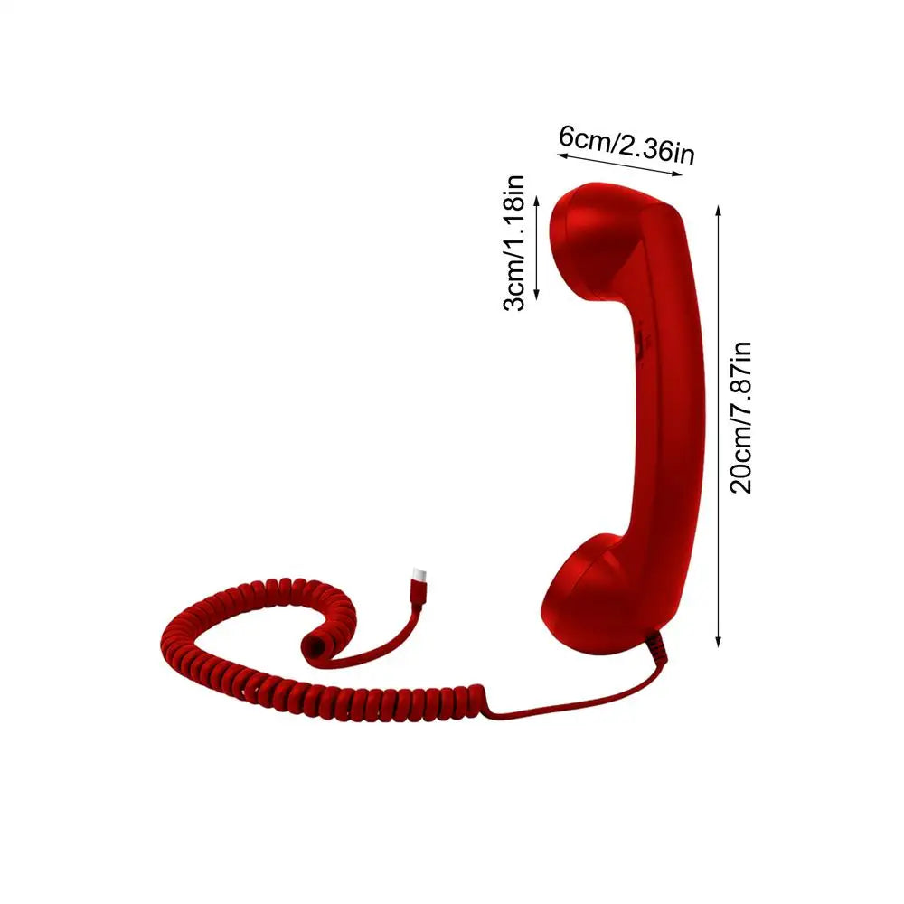 USB-C Retro Phone Handset with Microphone