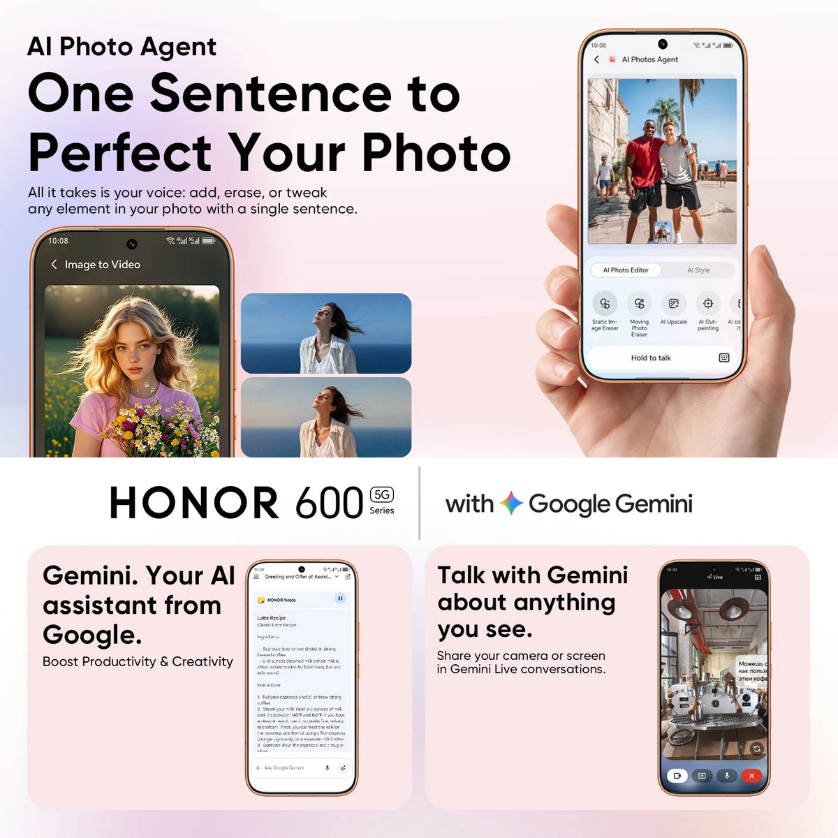 HONOR 600 5G Smartphone, 12GB RAM, 256GB/512GB