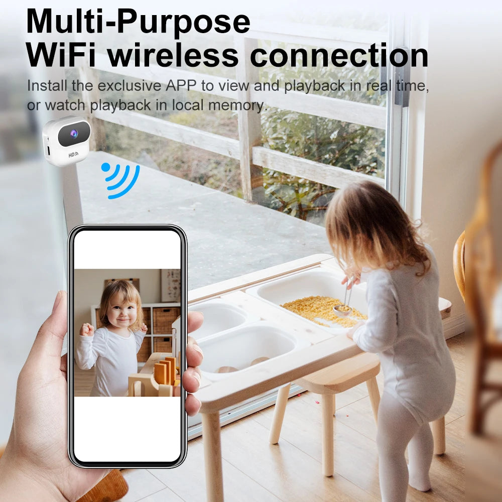 Ourlife A800 Mini 1080p Wi-Fi Security Camera with Motion Detection