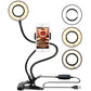 Photo Studio Selfie LED Ring Light with Cell Phone Mobile Holder for Youtube Live Stream Makeup Camera Lamp for iPhone Android