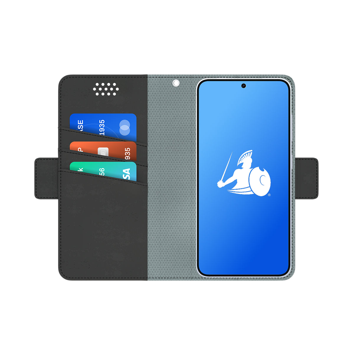 DefenderShield Universal Cell Phone Wallet Case with EMF Shielding | RFID Blocking, Magnetic Attach, Vegan Leather