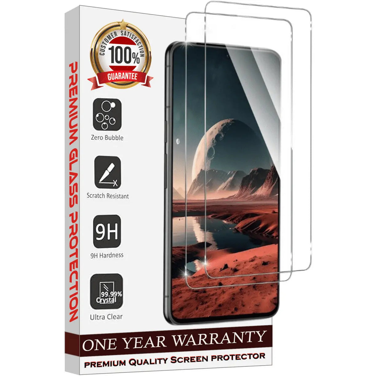 Entronix Clear Screen Protector Compatible with Galaxy A51 - 2-Piece Combo