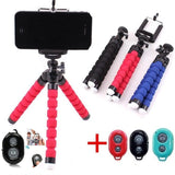 Stevvex Flexible Phone Tripod with Wireless Remote | Lightweight Aluminum, Adjustable Height, Universal Camera Mount