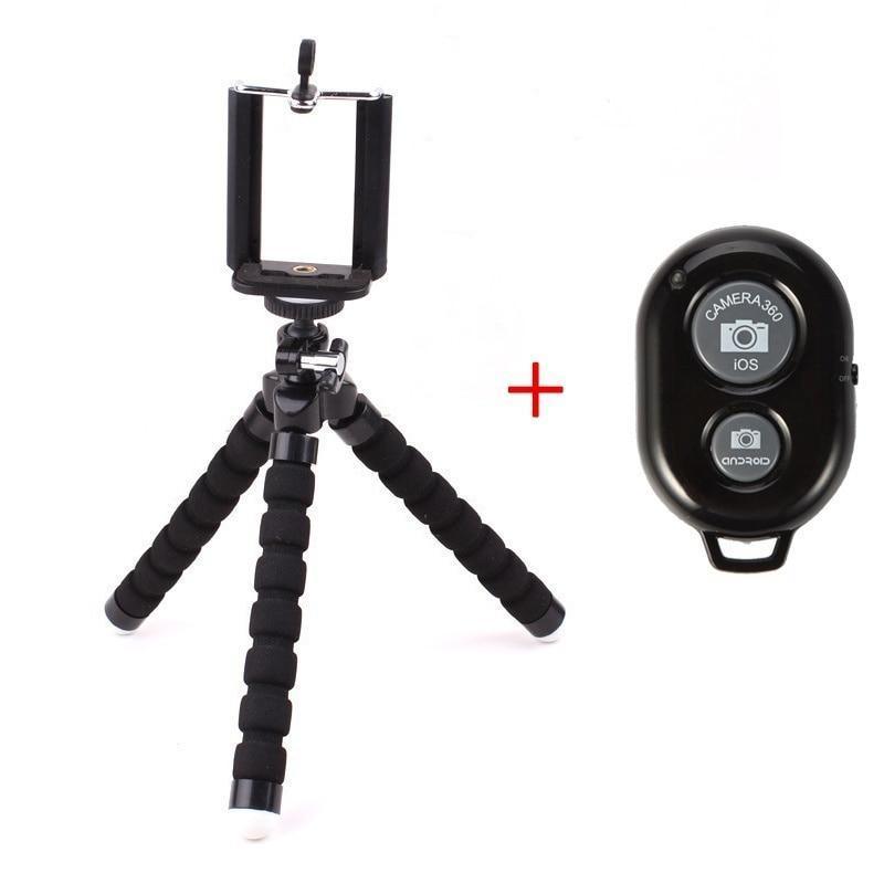 Stevvex Flexible Phone Tripod with Wireless Remote | Lightweight Aluminum, Adjustable Height, Universal Camera Mount