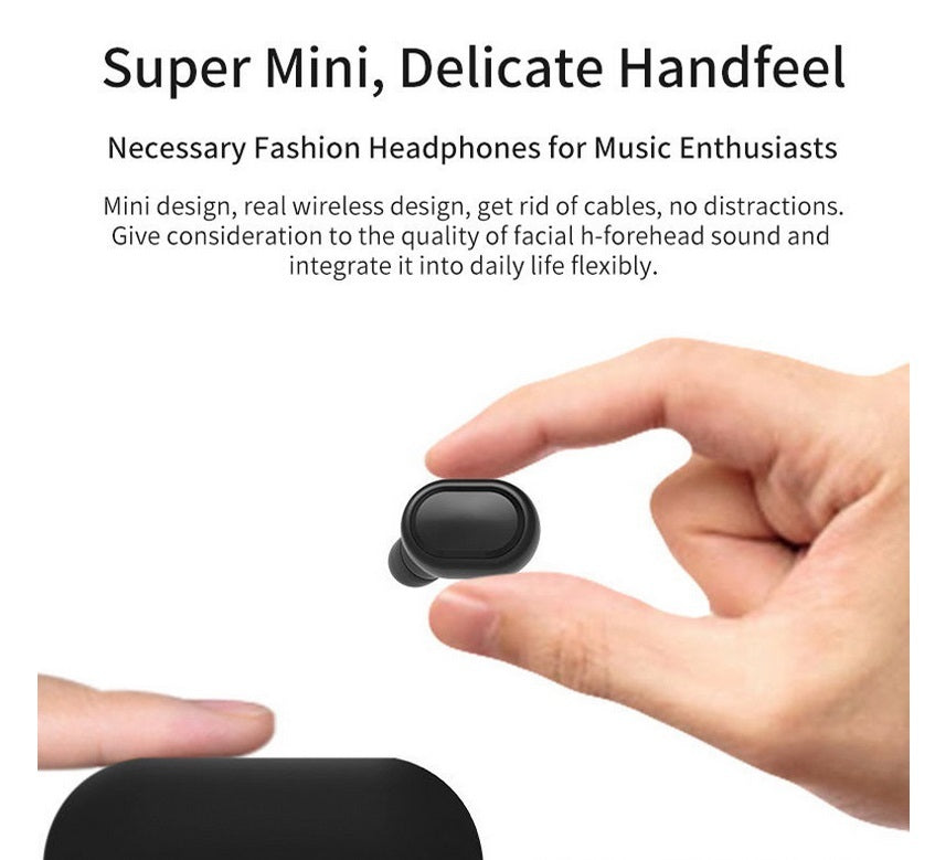 TWS M2 Wireless Bluetooth Headsets Portable Earbuds with Mic for iPhone Xiaomi Huawei Samsung Cellphone blue