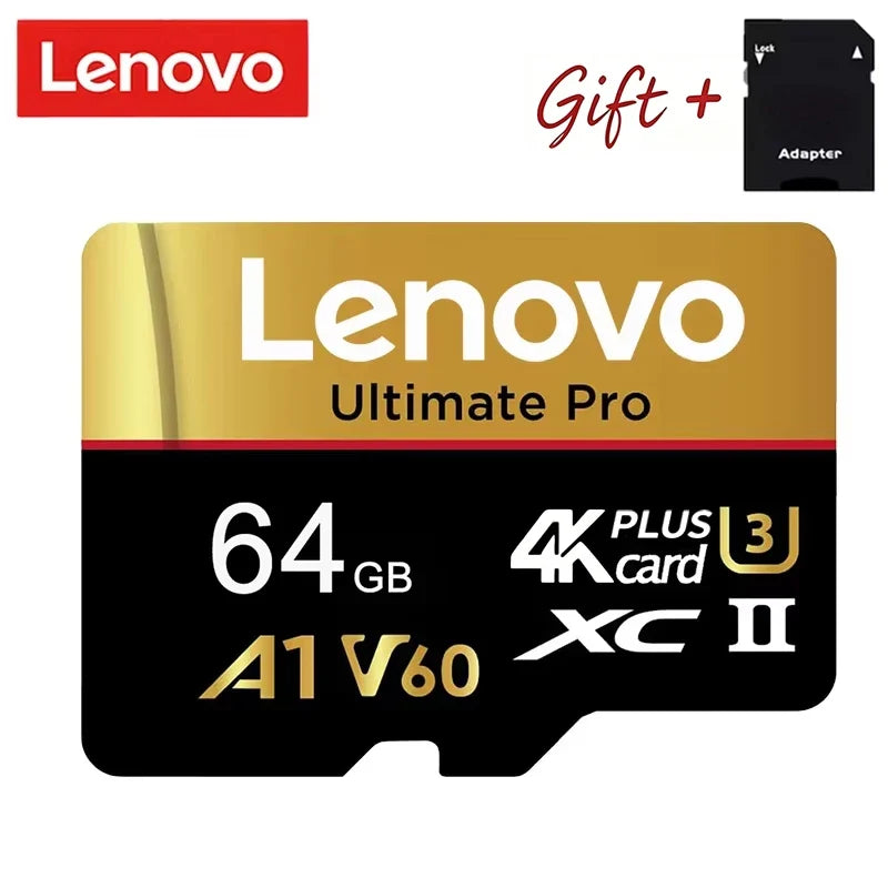 Lenovo microSD Memory Card, 4GB–512GB & Adapter Options