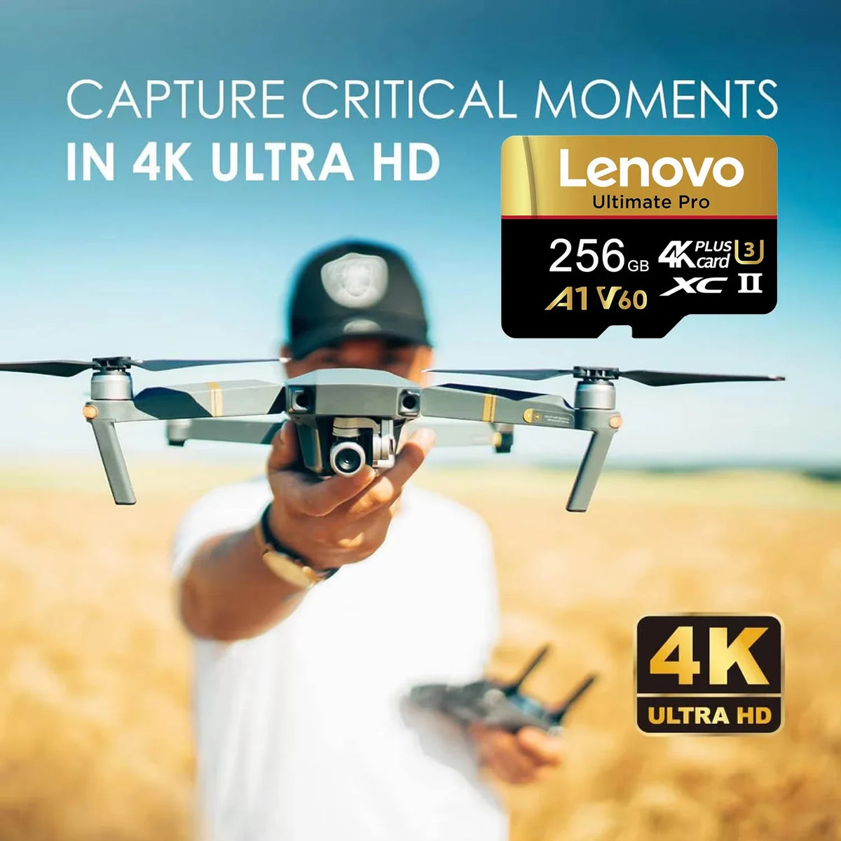 Lenovo microSD Memory Card, 4GB–512GB & Adapter Options