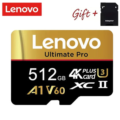 Lenovo microSD Memory Card, 4GB–512GB & Adapter Options