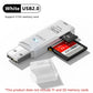 2-in-1 Memory Card Reader, USB 2.0 or 3.0 Options