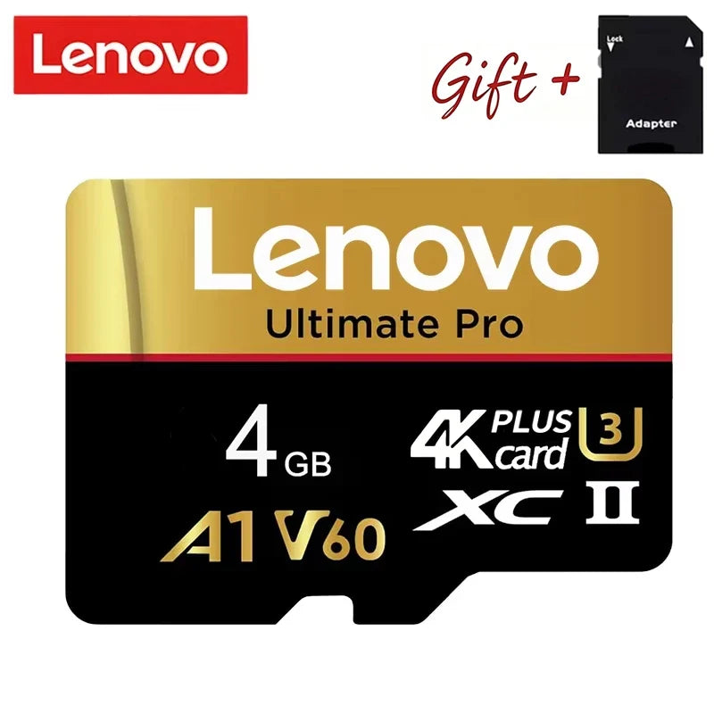 Lenovo microSD Memory Card, 4GB–512GB & Adapter Options