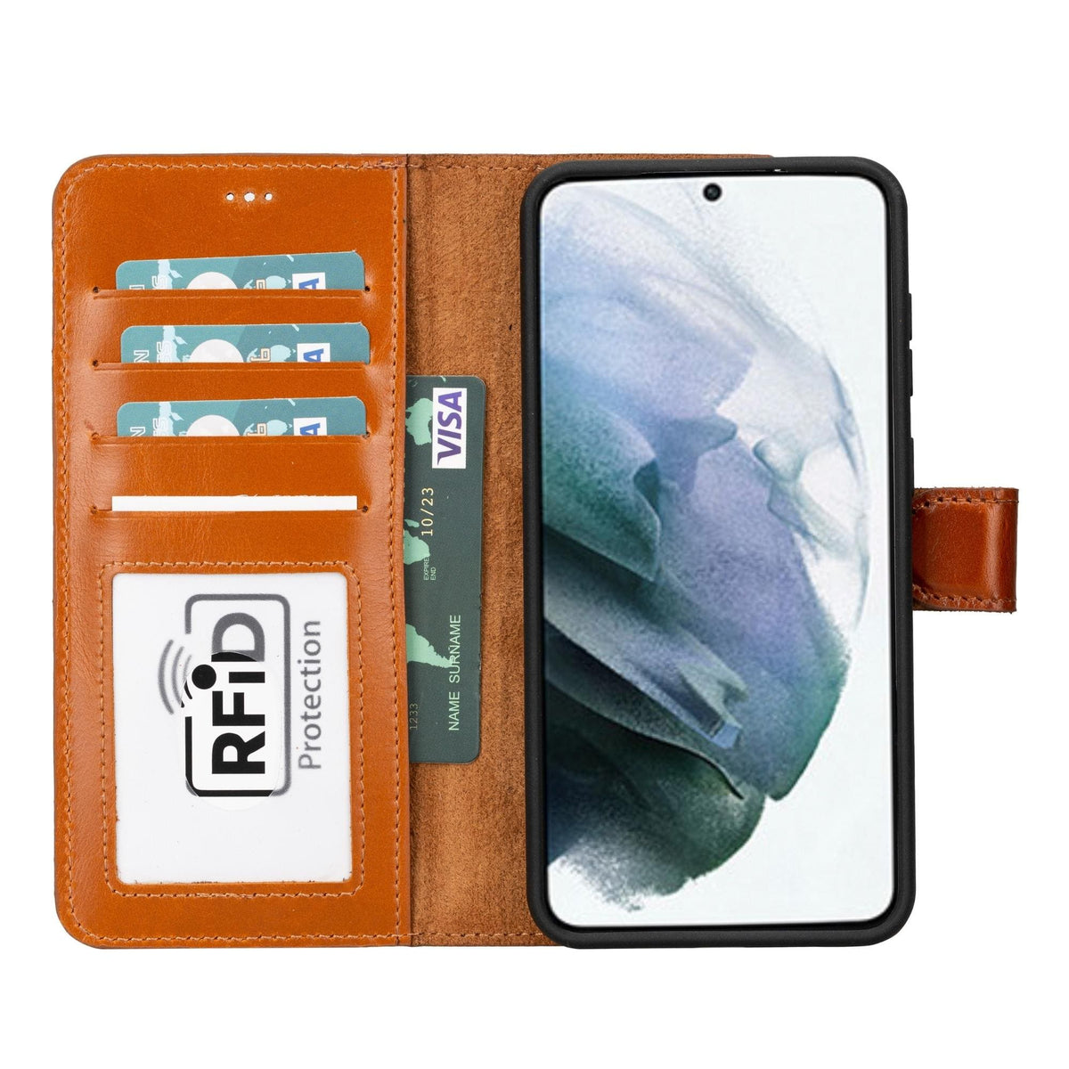 TORONATA Buffalo Leather Wallet Case for Samsung Galaxy S20 FE