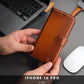 TORONATA Casper Leather MagSafe Wallet Case for iPhone 16 Pro