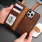 TORONATA Casper Leather MagSafe Wallet Case for iPhone 16 Pro