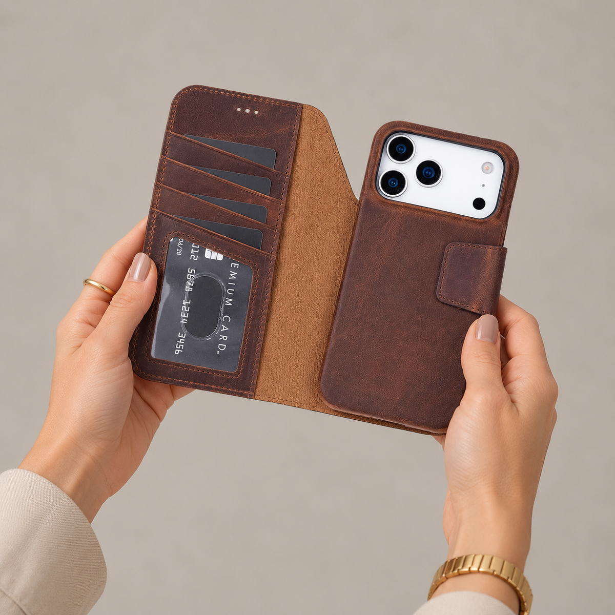 TORONATA Brea Leather Wallet Case, Supplier-Listed iPhone 18 Pro